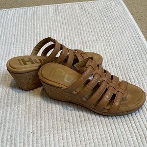 Hush puppies cork wedge sandals